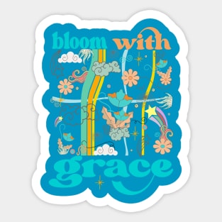 Bloom with Grace Sticker